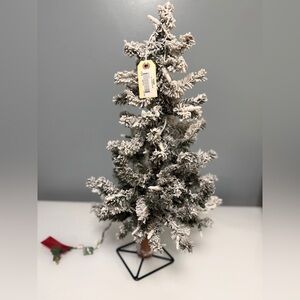 Frontgate Pre-Lit Flocked Alpine Tree - NWT